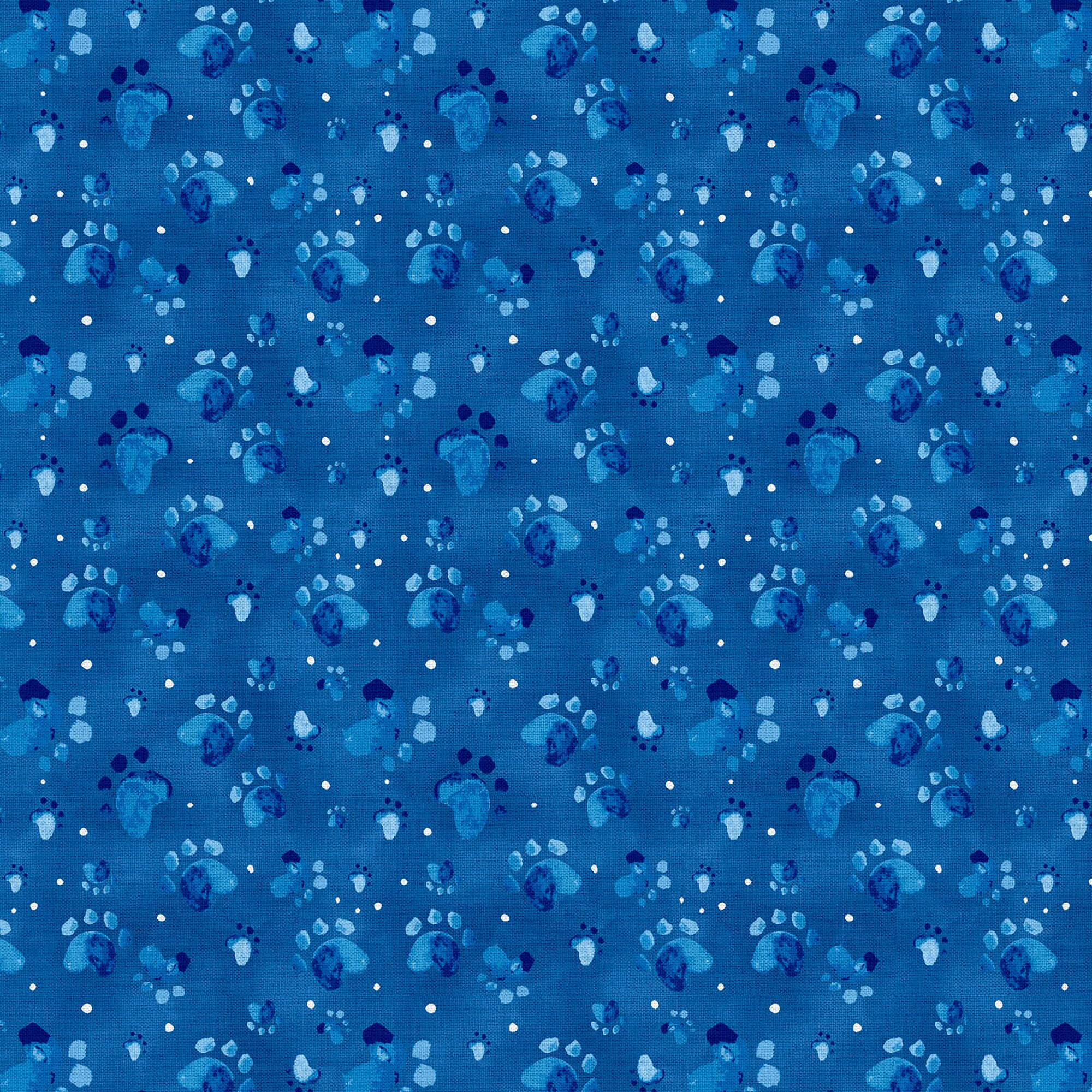 Fabric Editions Blue Good Boy Cotton Fabric
